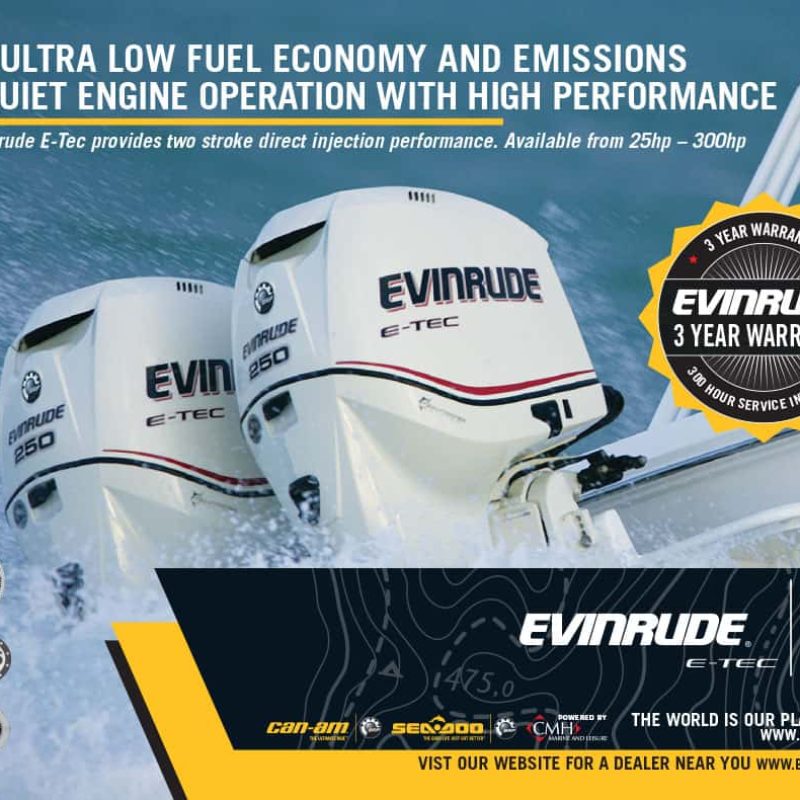 Evinrude Ski Boat Magazine Half Page Advert