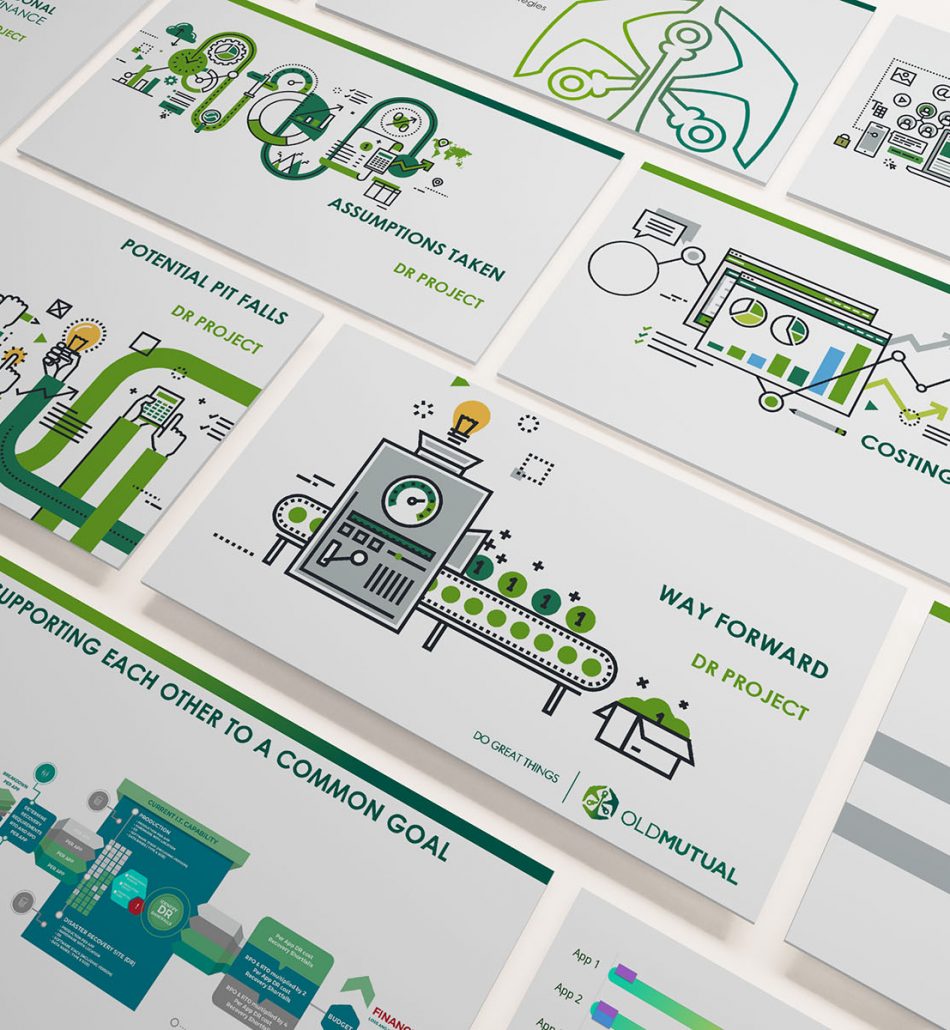 Old Mutual Presentation with Custom Infographics